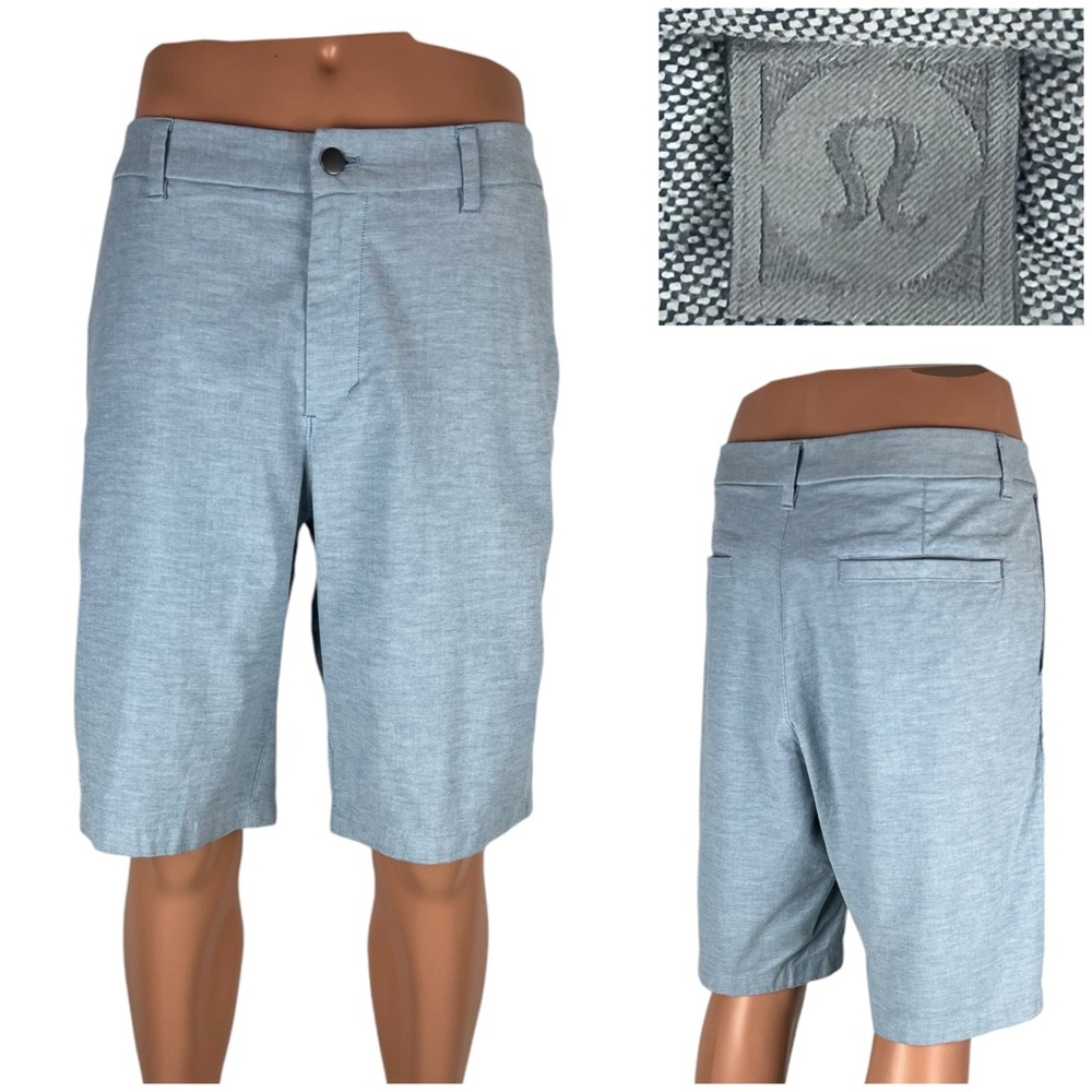 Lululemon Mens 36 Shorts Golf Dress Casual Commission Relaxed 11” Blue Casual